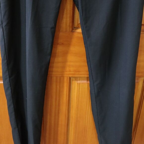 Eileen Fisher Black Flat Front Dress Pants Slacks Corporate Goth Med - Picture 8 of 14
